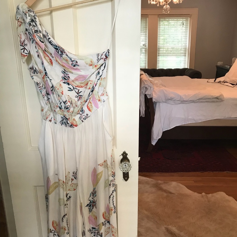 Free People One Shoulder Cropped Jumpsuit